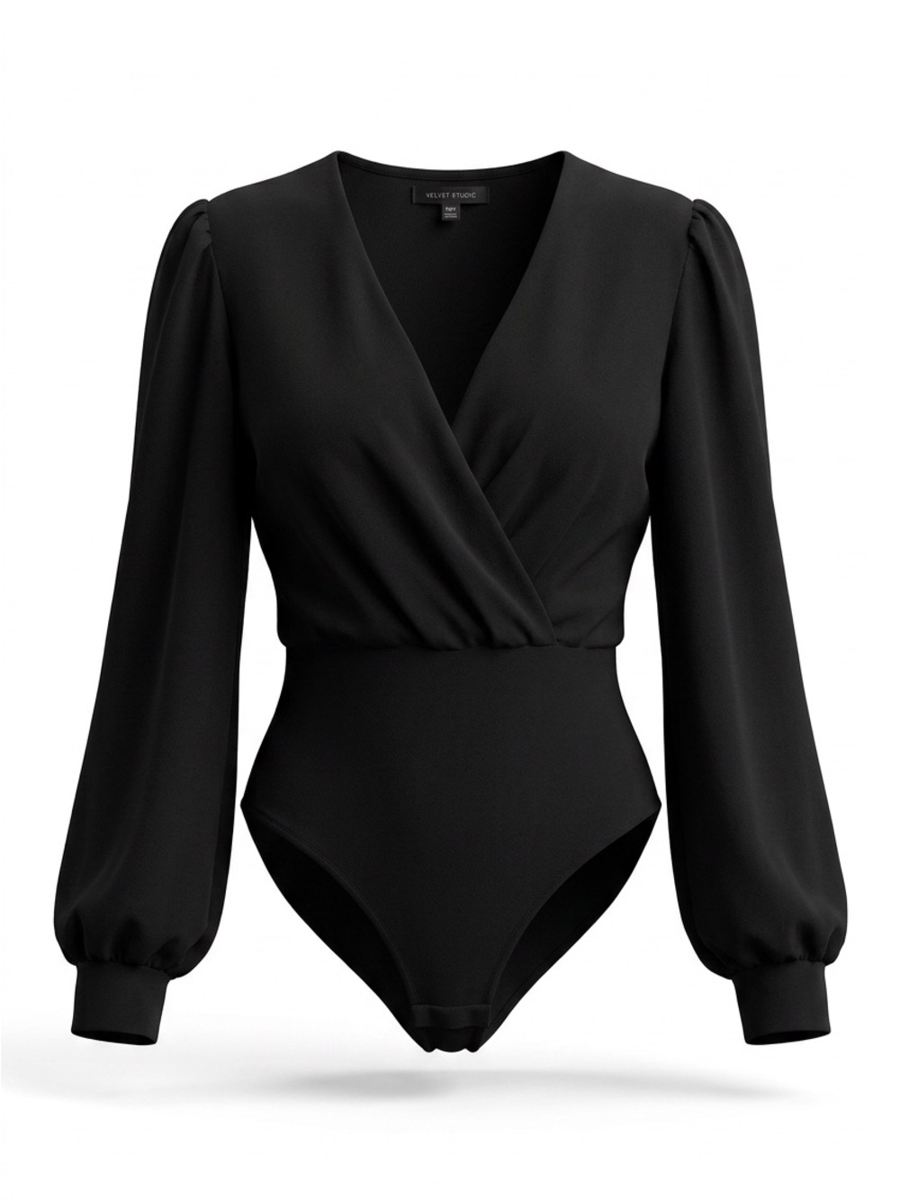 SHEIN Black Ribbed Long Sleeve Top